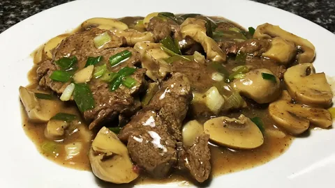 Res con champiñones sin harina ni azúcar